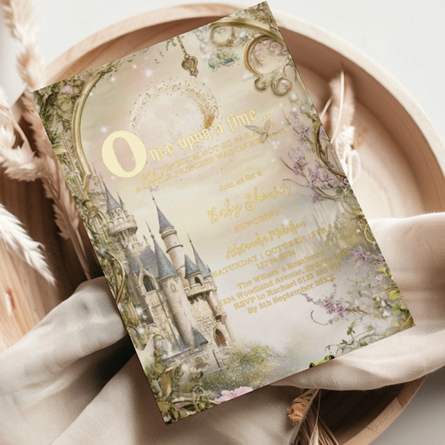 Invitation En Aluminium Once Upon a Time Princess Castle Baby Shower (Créateur téléchargé)