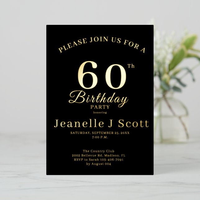 Invitation En Aluminium Or 5" x 7" (Debout devant)