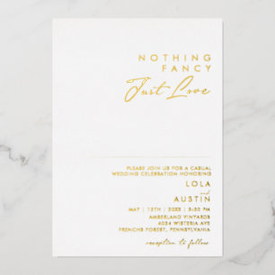 Invitation En Aluminium Or Moderne Minimaliste Rien de Fantaisiste Juste d