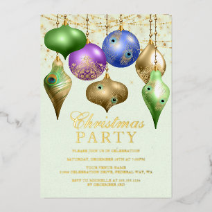 Invitation En Aluminium Ornement de Noël élégant Paon Fête de Noël