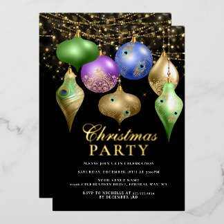 Invitation En Aluminium Ornement de Noël élégant Paon Fête de Noël