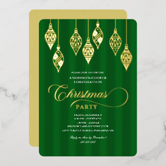 Invitation En Aluminium Ornements élégants en feuille d'or pour la fête de