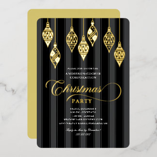 Invitation En Aluminium Ornements en feuille d'or à écriture élégante pour