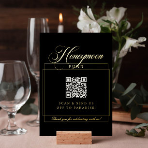 Invitation En Aluminium Panneau de fonds de mariage calligraphié noir chic