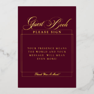 Invitation En Aluminium Panneau de livre d'or de mariage en ivoire classiq