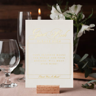 Invitation En Aluminium Panneau de livre d'or de mariage en ivoire classiq