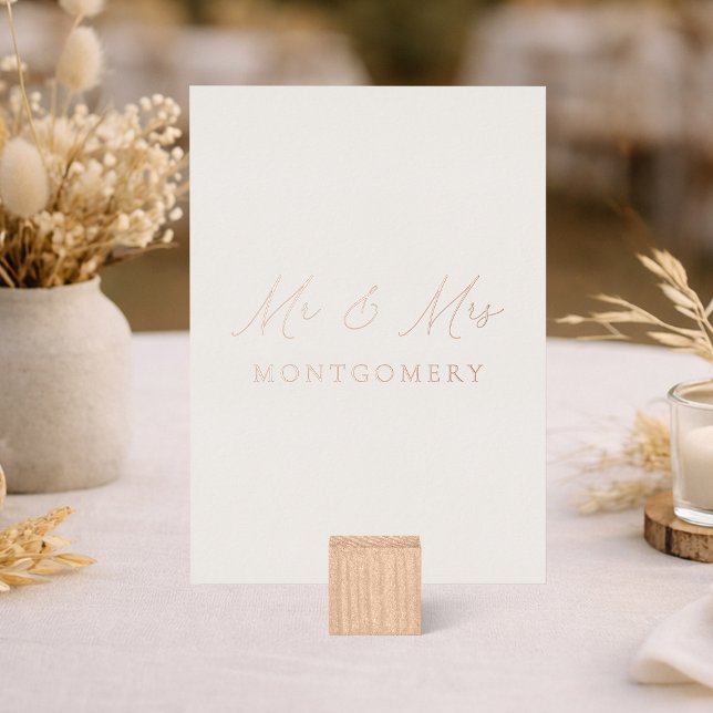 Invitation En Aluminium Panneau de table de mariage M. et Mme avec nom de  (Créateur téléchargé)