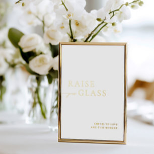 Invitation En Aluminium Panneau minimaliste de la barre Mariage blanche et