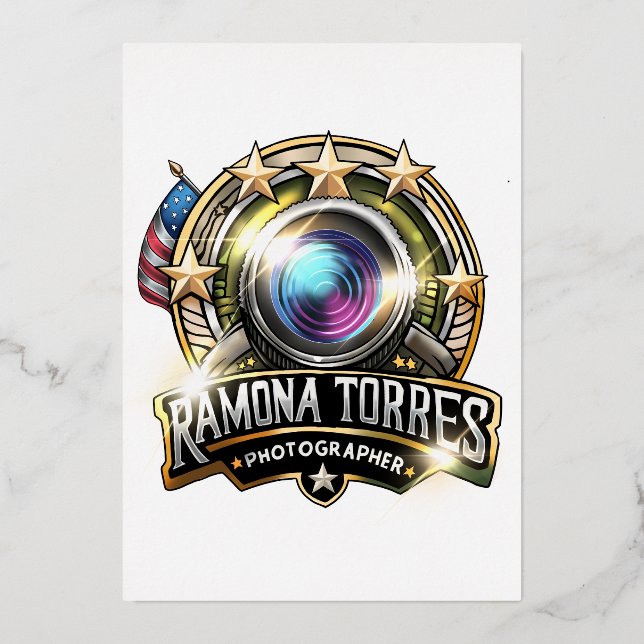 Invitation En Aluminium papier à feuille (Recto)