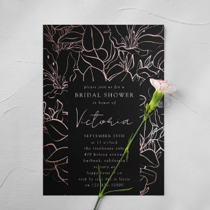 Invitation En Aluminium Papier à motif floral pour enterrement de vie de j