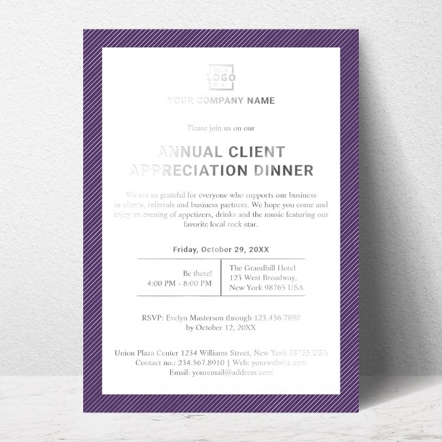 Invitation En Aluminium Parti d'événements d'entreprise personnalisée (Créateur téléchargé)