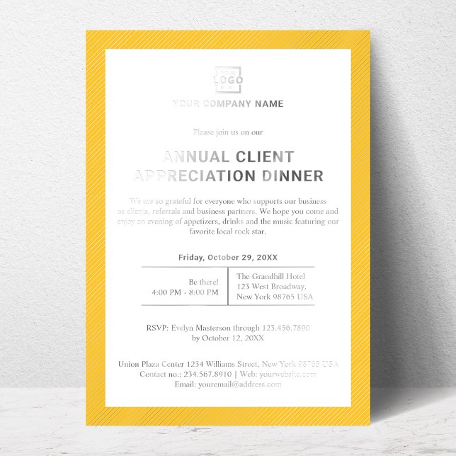 Invitation En Aluminium Parti d'événements d'entreprise personnalisée (Créateur téléchargé)