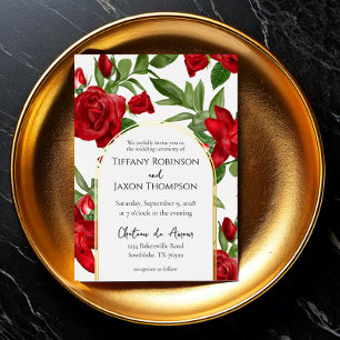 Invitation En Aluminium Partie II Lovely Red Double Arch Mariage Real