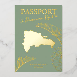 Invitation En Aluminium Passeport de mariage de destination en République 