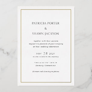 Invitation En Aluminium Patricia Classic Mariage élégant