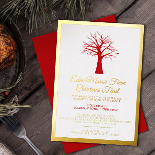 Invitation En Aluminium Perdrix de Noël dans un arbre Noël
