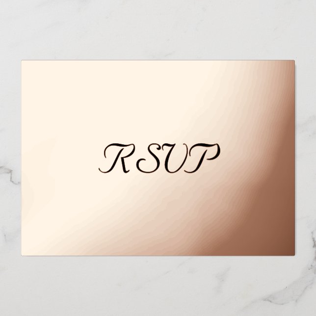 Invitation En Aluminium Personnalisé Modern Elegant Party Event RSVP Rose  (Recto)