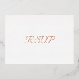 Invitation En Aluminium Personnalisé Simple Elegant Party Event RSVP Rose