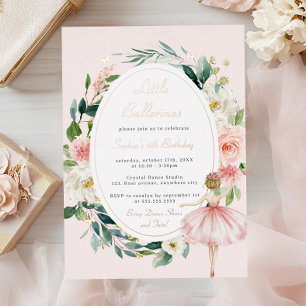 Invitation En Aluminium Petit papillon Ballerina Anniversaire de enfant fl