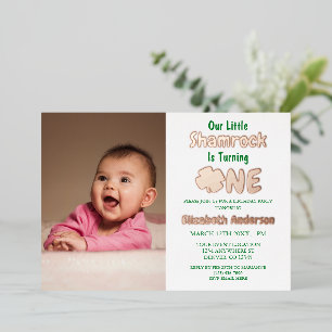 Invitation En Aluminium Petit Shamrock 1er anniversaire