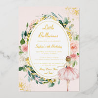 Petite Ballerine Fleur Or Anniversaire Enfants
