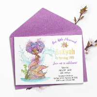 Petite Sirène Afroamerican Anniversaire Real Foil