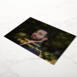 Invitation En Aluminium Photo Black 50th Surprise Birthday Gold<br><div class="desc">Gold Foil Black 50th Birthday Party Inviite.</div>