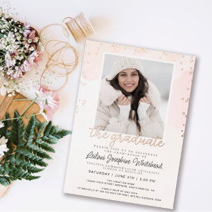 Invitation En Aluminium Photo Blush Pink Watercolor Party