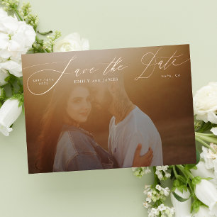 Invitation En Aluminium Photo Classique La Mariée Rose Gold Save The Date
