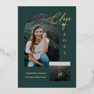 Invitation En Aluminium Photo d'arc de classe