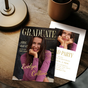 Invitation En Aluminium Photo de couverture du magazine Timeless pour la r