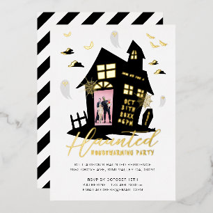 Invitation En Aluminium Photo de fête de pendaison de crémaillère Hallowee