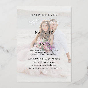 Invitation En Aluminium Photo de réception de mariage After Party v2