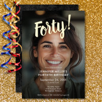 Photo moderne & Gold Foil 40e anniversaire