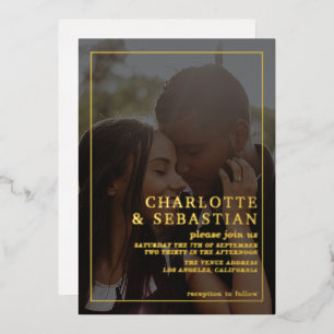 Invitation En Aluminium Photo S'il vous plaît Rejoignez-nous Mariage Perso
