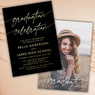 Invitation En Aluminium Photographie de la fête de célébration de la gradu