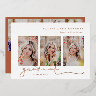 Invitation En Aluminium Photos Scriptées Diplôme Photo