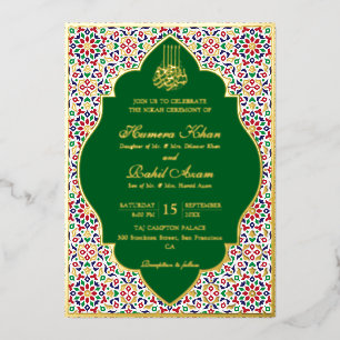 Invitation En Aluminium Pierres de terre cuite en mosaïque marocaine islam