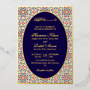 Invitation En Aluminium Pierres de terre cuite mosaïque marocaine islamiqu