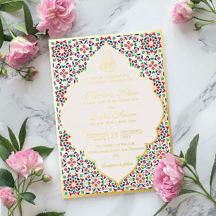 Invitation En Aluminium Pierres de terre cuite mosaïque marocaine islamiqu