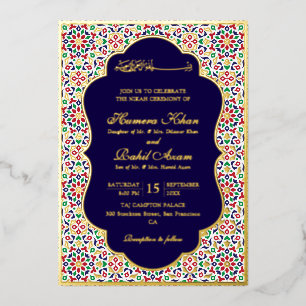 Invitation En Aluminium Pierres de terre cuite mosaïque marocaine islamiqu