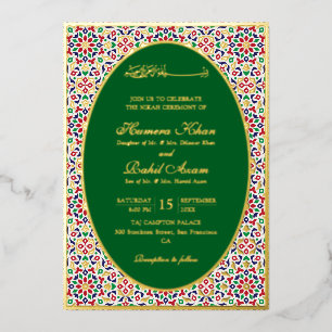 Invitation En Aluminium Pierres de terre cuite mosaïque marocaine islamiqu