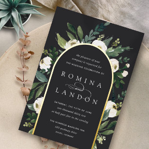 Invitation En Aluminium Pivoine blanche   Arche florale de mariage