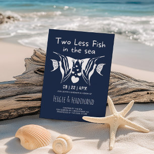 Invitation En Aluminium Poisson en mer Nautique Marine Couples Douche