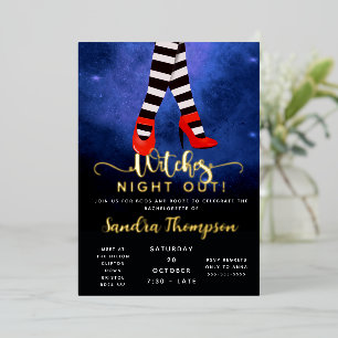 Invitation En Aluminium Poster d'Halloween pour filles - sorcière Éffrayan