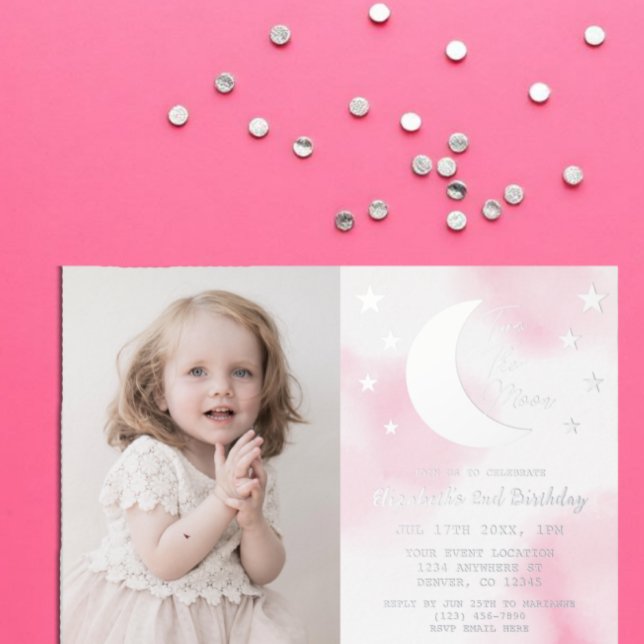 Invitation en aluminium pour le 2ème anniversaire  (Créateur téléchargé)