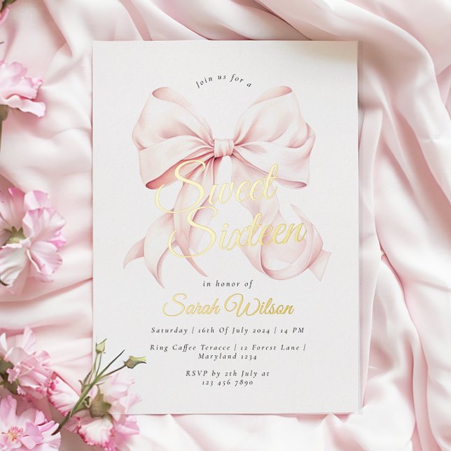 Invitation en aluminium pour un anniversaire Sweet (Créateur téléchargé)