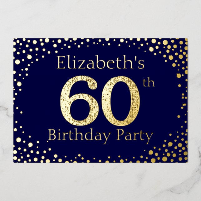 Invitation en aluminium pour une fête d'anniversai (Recto)