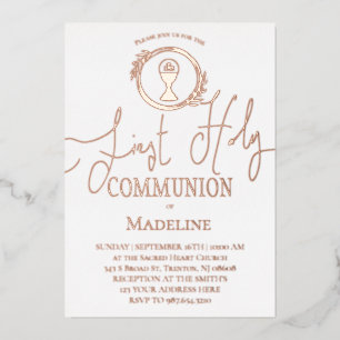 Invitation En Aluminium Première communion