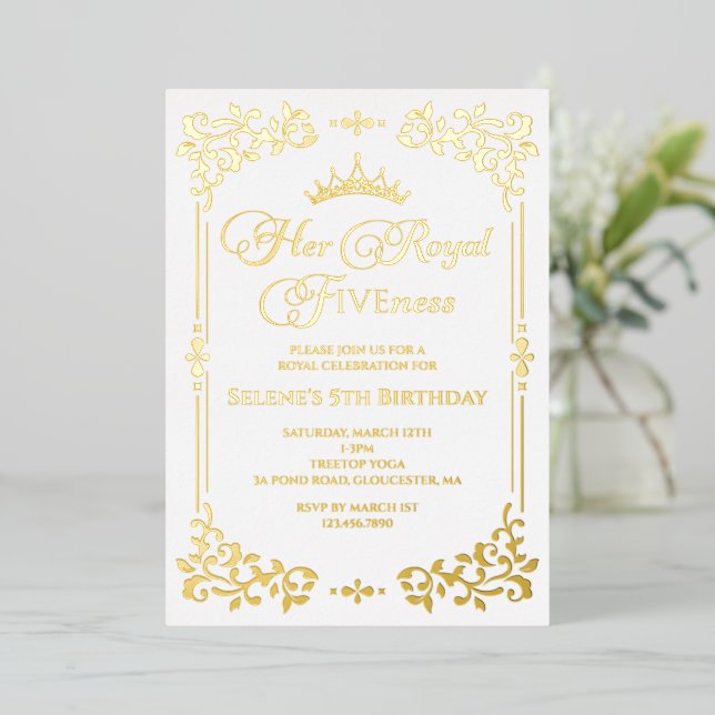 Invitation En Aluminium Princes de la Royal Fiveness 5e Anniversaire (Debout devant)
